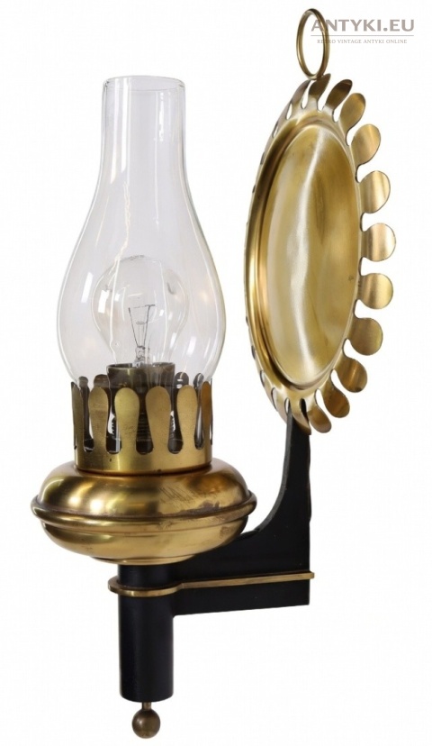 duży kinkiet w stylu lampy naftowej vintage