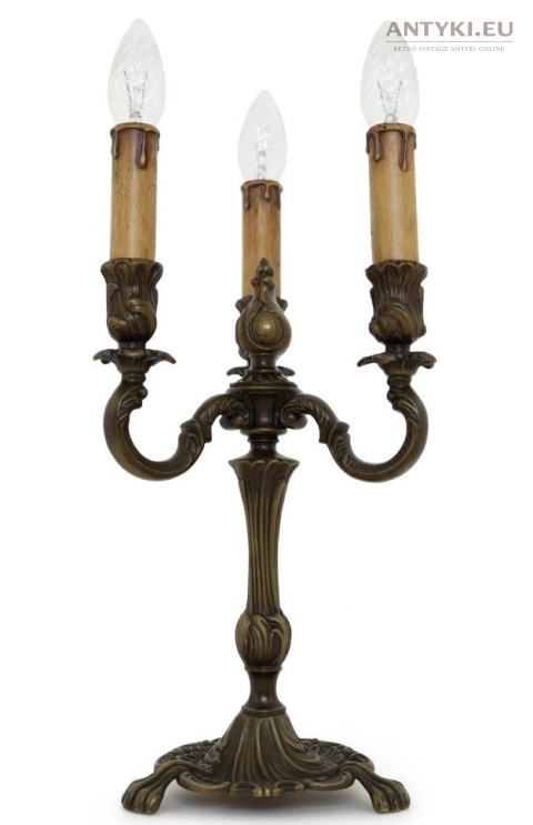 antyczna lampa stołowa barokowa