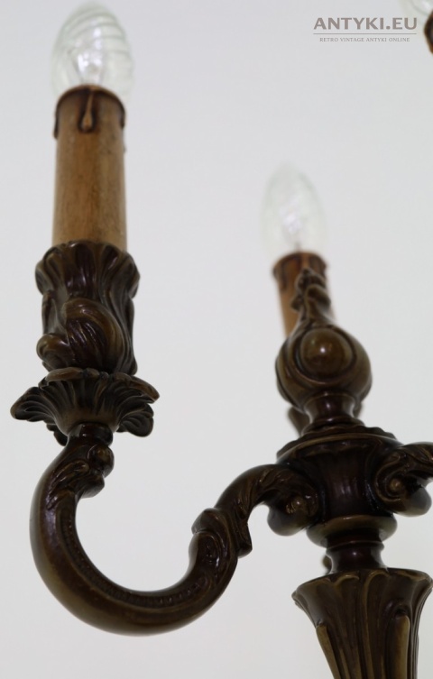 brązowa lampa vintage