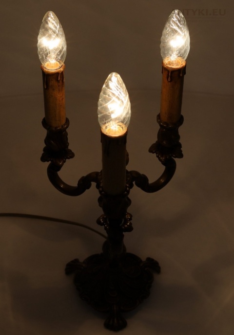 lampa stołowa z brązu