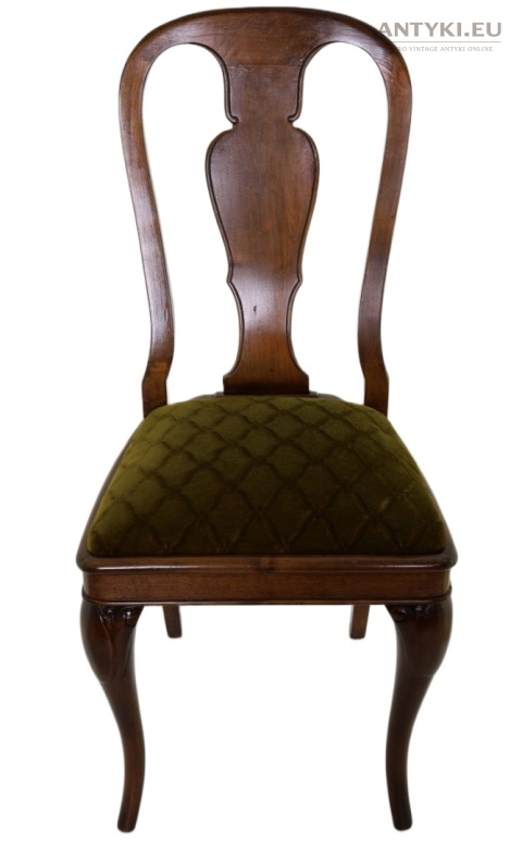 krzesło z epoki tapicerowane zielone