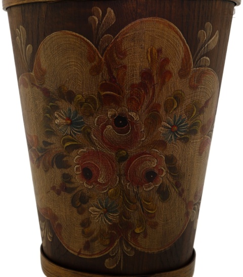 ręcznie malowany drewniany stojak vintage