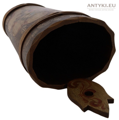 góralski drewniany pojemnik na parasole