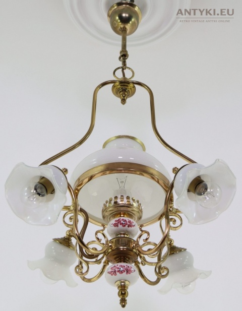 mosiężne oświetlenie rustykalne