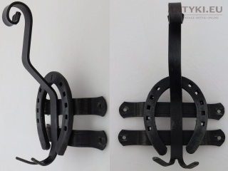 Rustykalny wieszak ścienny podkowa metal Francja lata 70. – podkowa końska