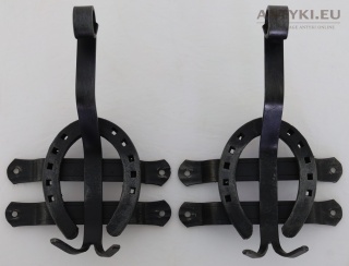 Rustykalny wieszak ścienny podkowa metal Francja lata 70. – podkowa końska