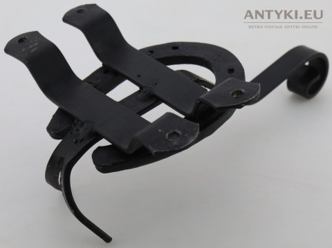 solidny wieszak ścienny podkowa czarny