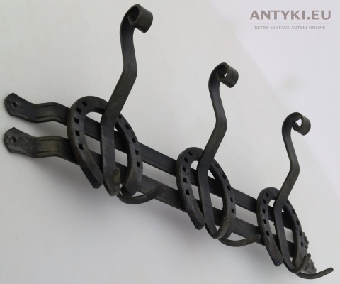 podkowy retro wieszak na płaszcze masywny 59 cm