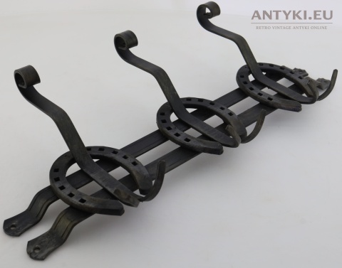 podkowy wieszak vintage do przedpokoju potrójny