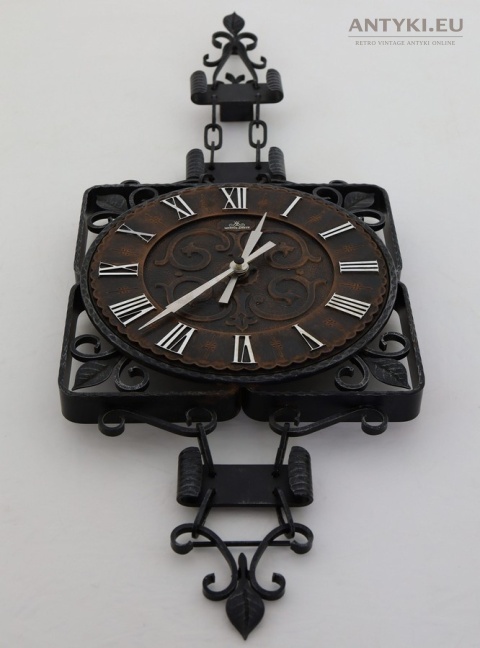 zegar ścienny metalowy rustykalny patyna