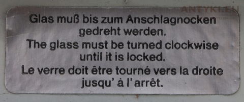 Srebrny plafon Limburg vintage – srebrny plafon z grubym szkłem, Niemcy