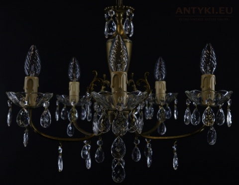 krtyształowy żyrandol retro do salonu