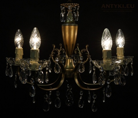 antyczny żyrandol kryształowe do jadalni