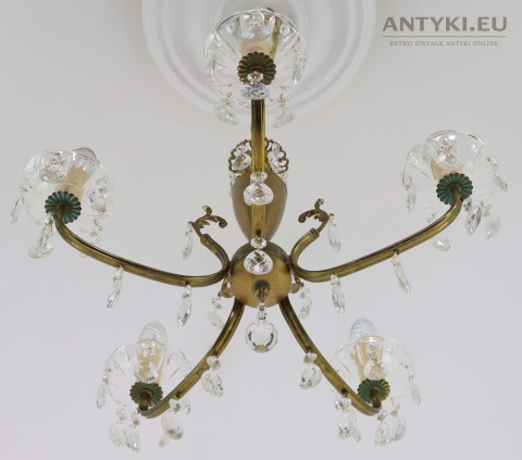 vintage żyrandol kryształ do wnętrz stylowych