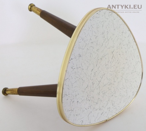 mały trójkany kwietnik mid century