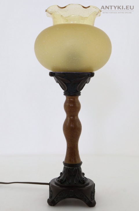 lampka retro z lat 70 na stolik