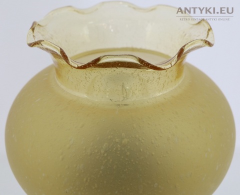 lampa z bursztynowym szkłem vintage