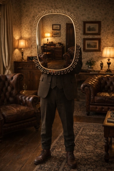 mid century modern vintage lustro ścienne