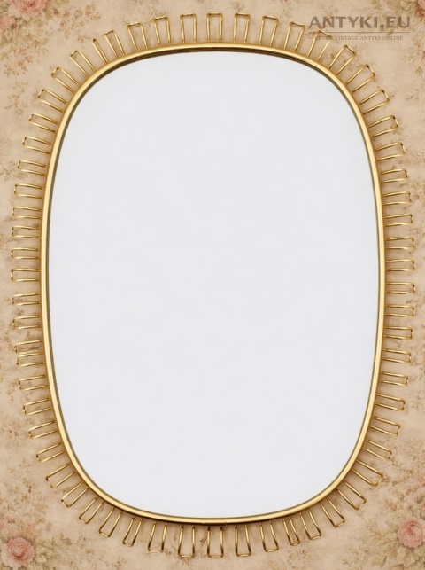 mid century modern owalna lustro retro