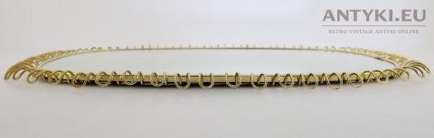 mid century modern złote lustro retro