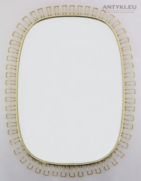 mid century modern stare lustro kryształ