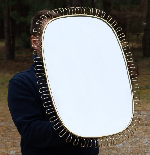 mid century modern historyczne lustro ścienne