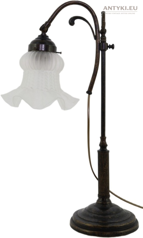vintage lampa z ruchomym kloszem