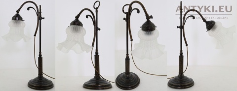 vintage lampka z ciężką podstawą