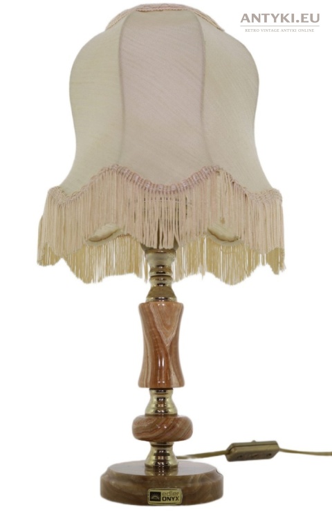 onyksowa lampka nocna retro