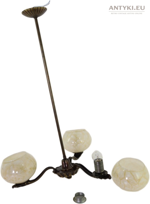 lampa z kloszami marmurkowymi art deco