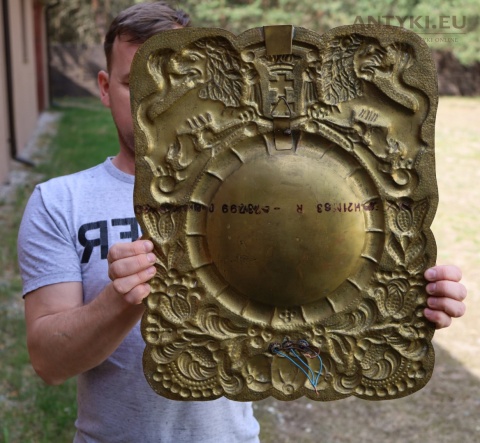 kinkiet vintage z herbem miasta danzig