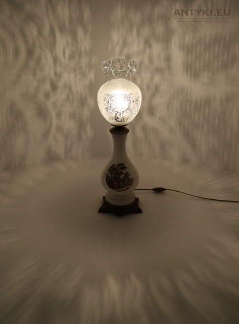 lampa antyczna ze scenką rodzajową