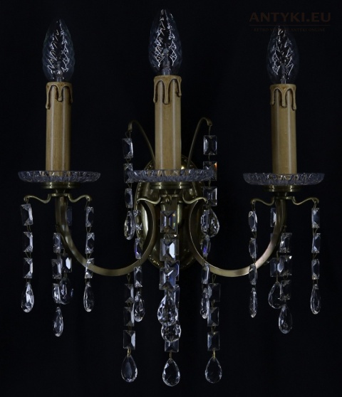 antyczna lampa ścienna glamour