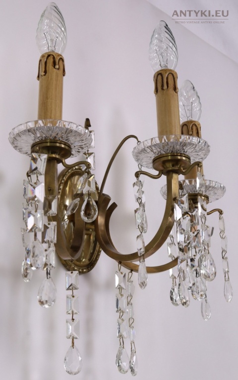 vintage lampa ścienna glamour