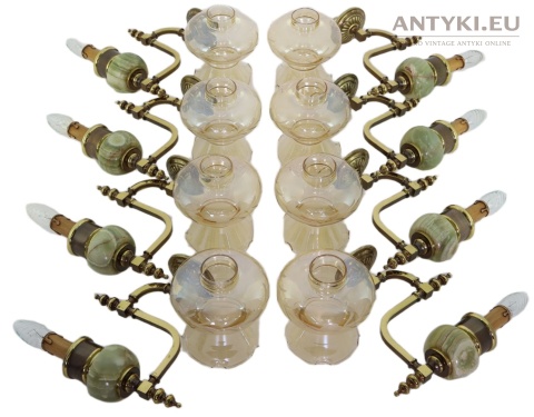 kinkiety onyksowe z epoki francja