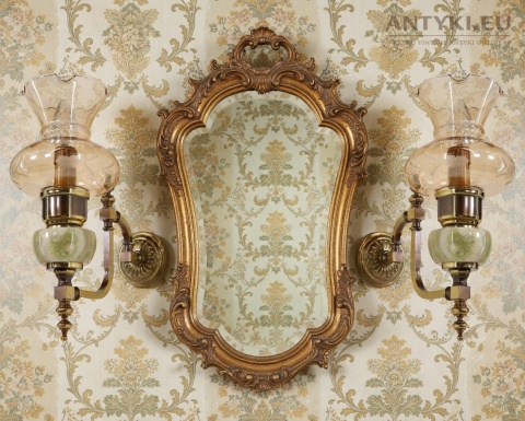 kinkiety z kamienia onyks vintage