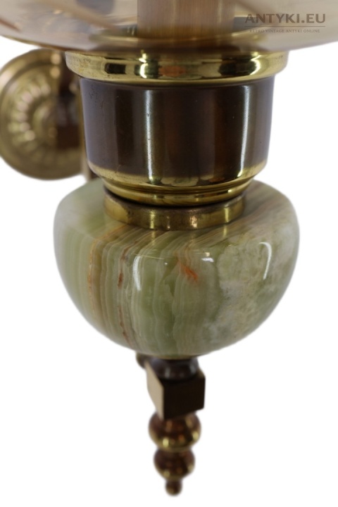 kinkiety onyksowe mosiężne eleganckie