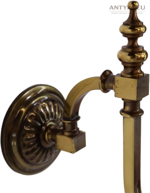 Ekskluzywne kinkiety onyksowe mosiężne Francja – ręcznie szlifowane szkło vintage