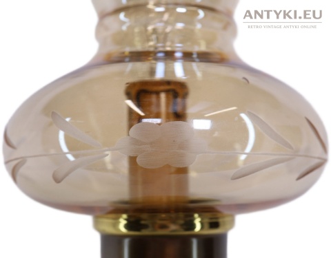 Ekskluzywne kinkiety onyksowe mosiężne Francja – ręcznie szlifowane szkło vintage