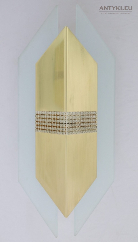 kinkiety art deco mosiądz szkło