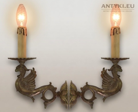 antyczna lampa ścienna gryf