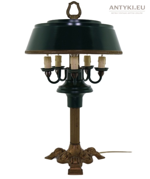 XL! Duża antyczna lampa biurkowa w stylu Empire do gabinetu lub salonu