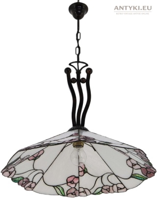 XL! Duża lampa wisząca TIFFANY – wyjątkowe oświetlenie w stylu secesyjnym