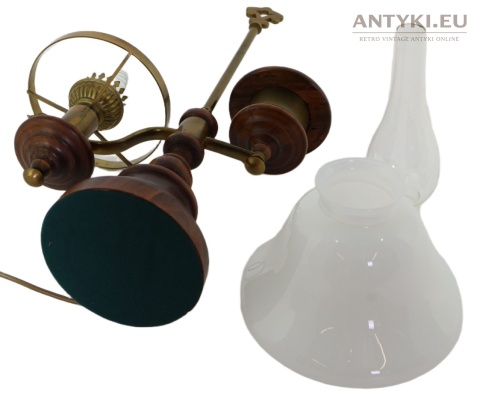 retro lampka gabinetowa szkło
