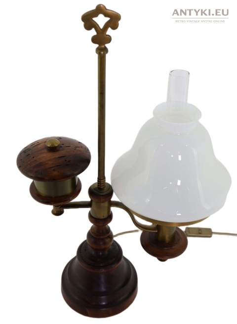 biurkowa antyczna lampka stołowa stabilna