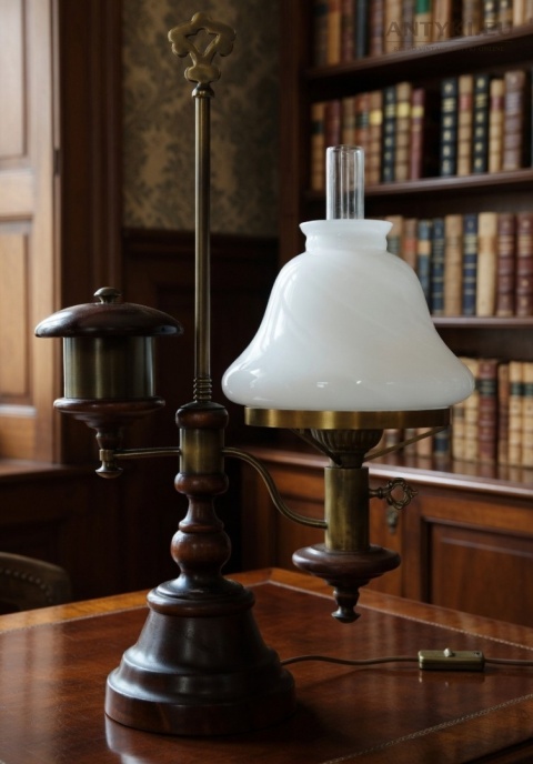 lampa antyczna na biurko