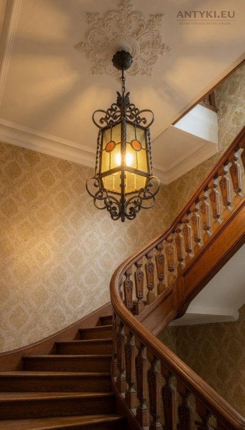 stylowa lampa sufitowa retro do wnętrz pałacowych