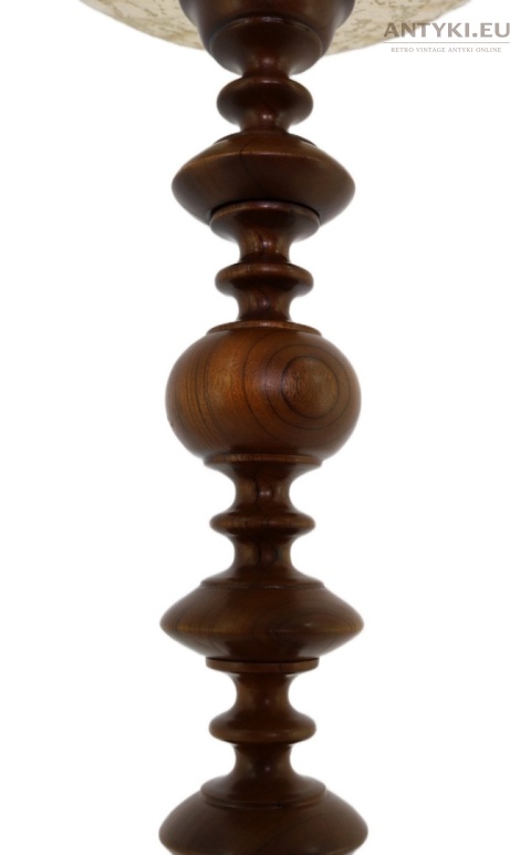 lampa drewniana retro wysoka
