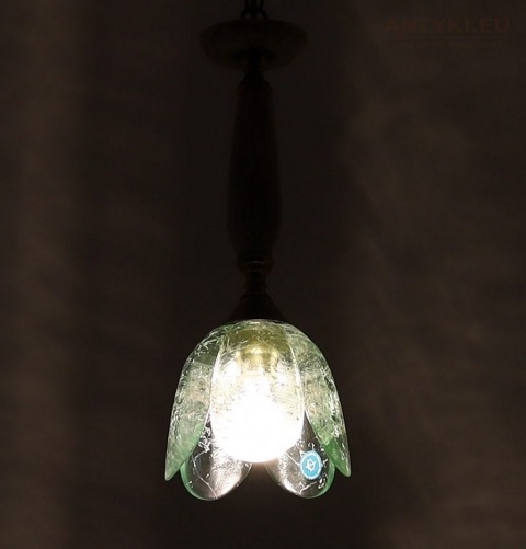 sufitowa retro lampa z onyksu