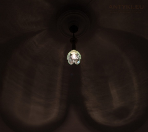 zielona lampa vintage